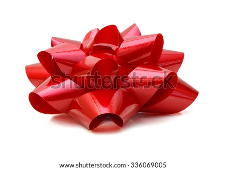 Red bow - isolated on white background 