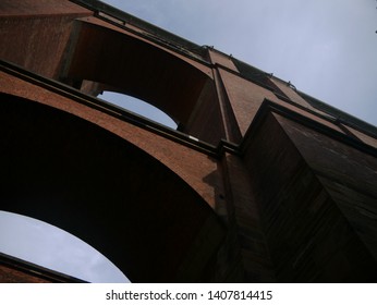 Red Brick Bridge Structure from below looking up
