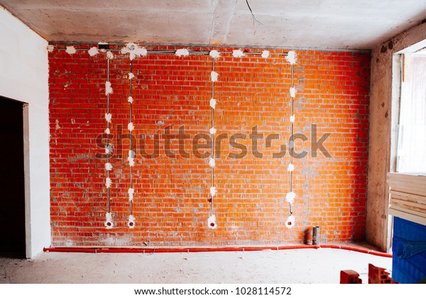 Red Brick Building Interior Wall Red Royalty Free Stock Image