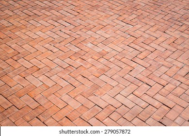 Red Brick Floor Texture Background