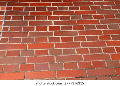 Red brick pavement pattern sidewalk