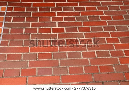 Red brick pavement pattern sidewalk