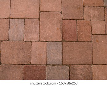 Red Brick Pavers Background Pattern