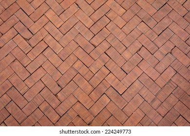 Red Brick Paving Stones Background