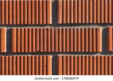 Red brick texture surface for design. Modern red brick wall.