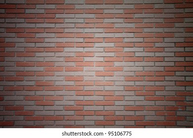 Red brick wall.