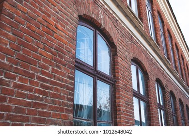 Red brick wall background