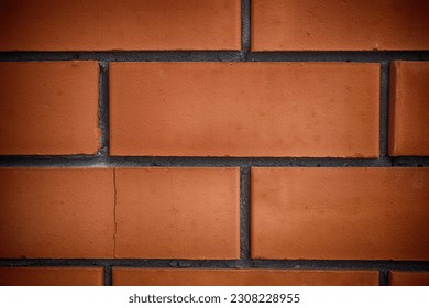 A red brick wall background. Close up.