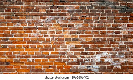 Red brick wall background, Red brick wall texture grunge background with vignetted corners to interior design