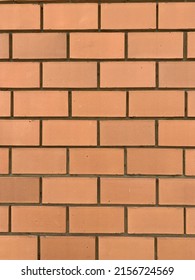 Red Brick Wall With Clean Grout