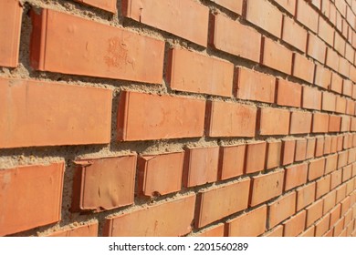 Red Brick Wall Close Up