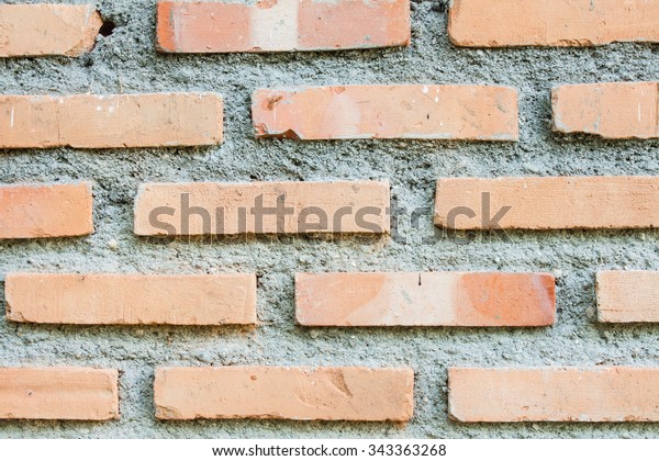 Red Brick Wall Construction Interior Work Stock Photo Edit