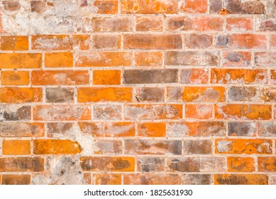 Red Brick Wall Of The Ginza Brick Town In Tokyo, Japan, Meiji Period, For Background