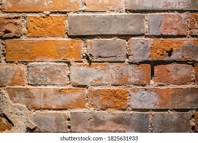 Red Brick Wall Of The Ginza Brick Town In Tokyo, Japan, Meiji Period, For Background