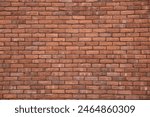 Red brick wall texture background with weathered bricks, cement joints, and an aged, grungy appearance. Ideal for architectural, urban, or vintage design projects.