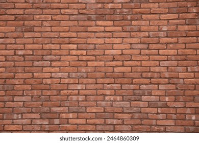 Red brick wall texture background with weathered bricks, cement joints, and an aged, grungy appearance. Ideal for architectural, urban, or vintage design projects. - Powered by Shutterstock