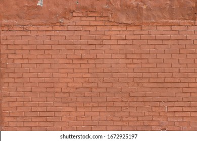 Red Brick Wall Texture With Red Grout