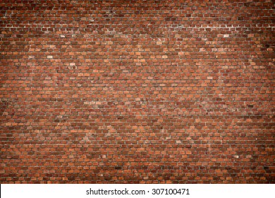 red brick wall texture grunge background with vignetted corners, may use to interior design - Shutterstock ID 307100471
