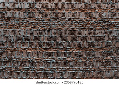 red brick wall texture, orange blocks stone texture - Shutterstock ID 2368790185