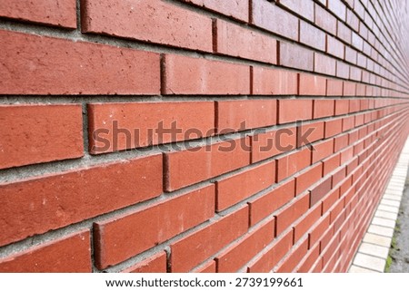 Red brick wall texture perspective background