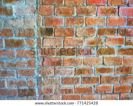 Red brick wall,background,vintage tone,Copy space for your design and your text