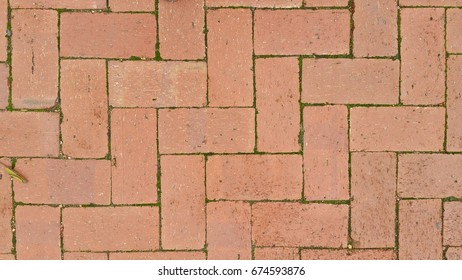 Red bricks on a sidewalk, Cape Town, Western Cape, South Africa