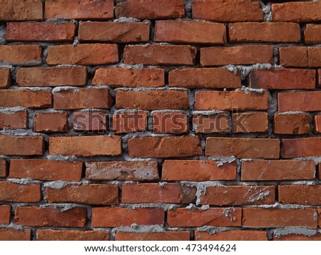 Red bricks wall 