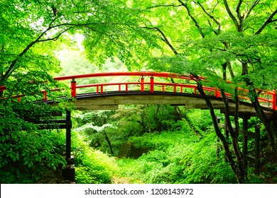 Red Bridge Ikaho Onsen Gunma Japan Stock Photo 1323909236 | Shutterstock