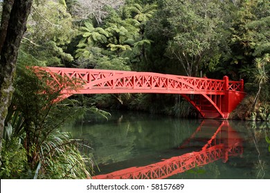 Red Bridge, Pukekura Park, New Zealand