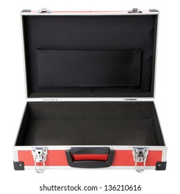 Red Briefcase On White Background