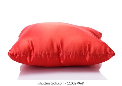 Red Bright Pillow Isolated On White