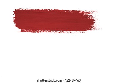 Red brush stroke isolated on white background - Shutterstock ID 422487463