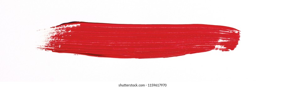 Red brush stroke isolated over white background - Shutterstock ID 1159617970