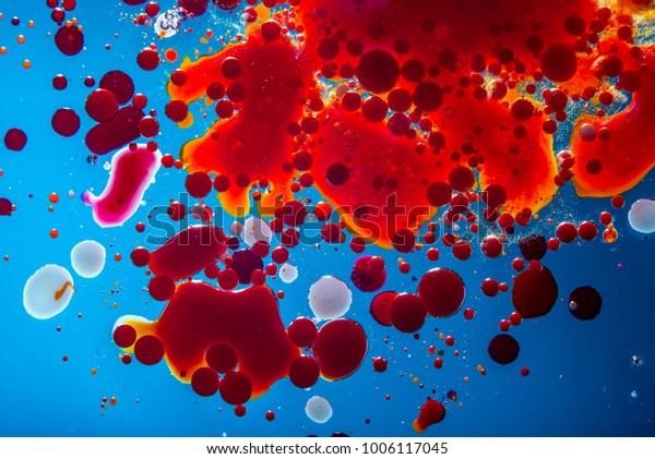 Red Bubbles Blood Cells On Blue Stock Photo 1006117045 | Shutterstock