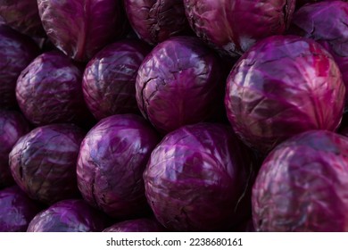 Red cabbage close-up on the farmers market - Powered by Shutterstock