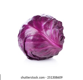 Red Cabbage Isolated On White