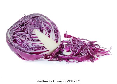 Red Cabbage Isolated On White