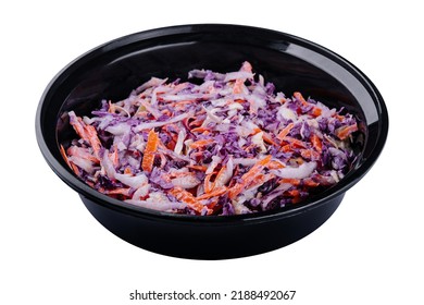 Red Cabbage Salad. Coleslaw In A Bowl.