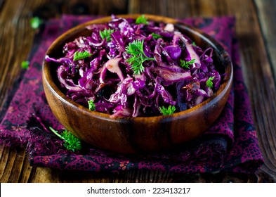 Red Cabbage Salad With Prunes