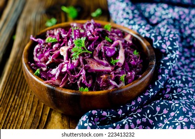 Red Cabbage Salad With Prunes