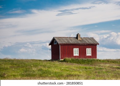 Red Cabin In Vesteralen, Norway