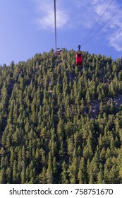 Red Cable Car, Estes Park Aerial Tramway, Colorado, USA