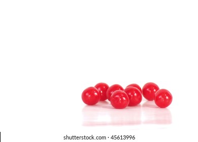 Red Candy On White