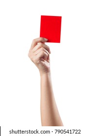 Red Card Isolated On A White Background