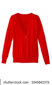 Red Cardigan Sweater