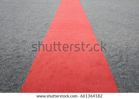 Red carpet and grey stone. A red carpet is also used in gala celebrity events such as the Academy Awards, Grammy Awards, Met Gala and BAFTAs. While the awards take place inside.