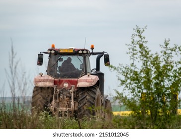 Red Case Puma 340 Tractor On A Country Lane