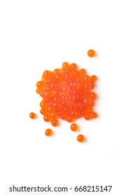 Red Caviar Isolated On White Background