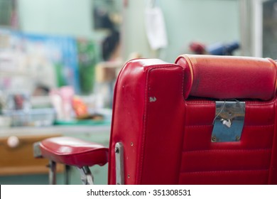 Red Chair At Salon