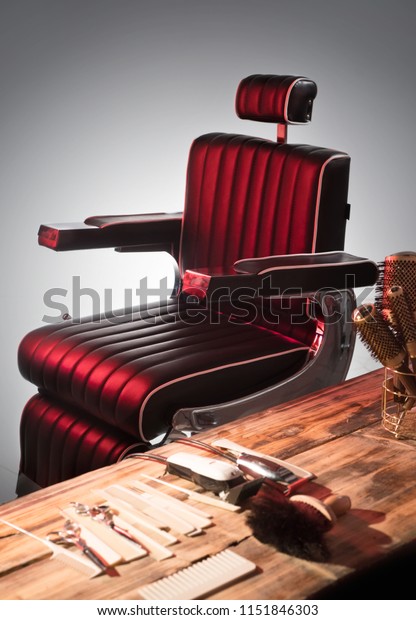 Red Chair Tools On Old Wooden Stock Photo Edit Now 1151846303